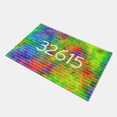 [Atomic Stropdas-Dye] Psychedelic Rainbow Welkom Deurmat (Schuin)