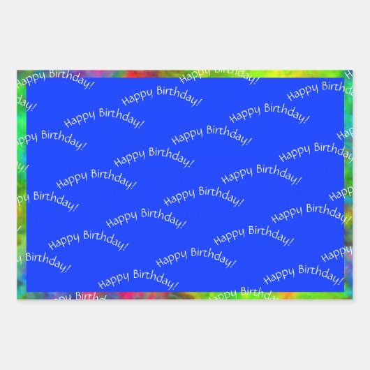 [Atomic Stropdas-Dye] Set van Psychedelic Rainbow  Inpakpapier Vel (Voorkant 2)