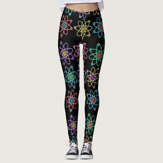 Atomic Structern Pattern Cool Science Leggings (Voorkant)