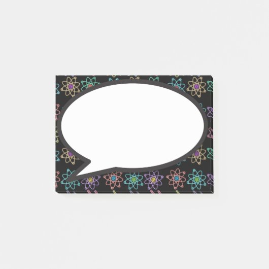 Atomic Structure Pattern Speech Bubble Science Post-it® Notes (Voorkant)