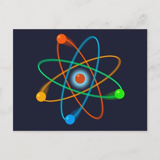 Atomic Structure Science Briefkaart (Voorkant)