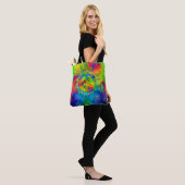 [Atomic Tie-Dye] Peace Symbol Custom Text Tote Bag (Sur le modèle)