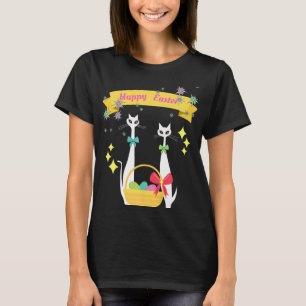 Atomic tijdperk Mid Century Modern Cool Cat Happy T-shirt