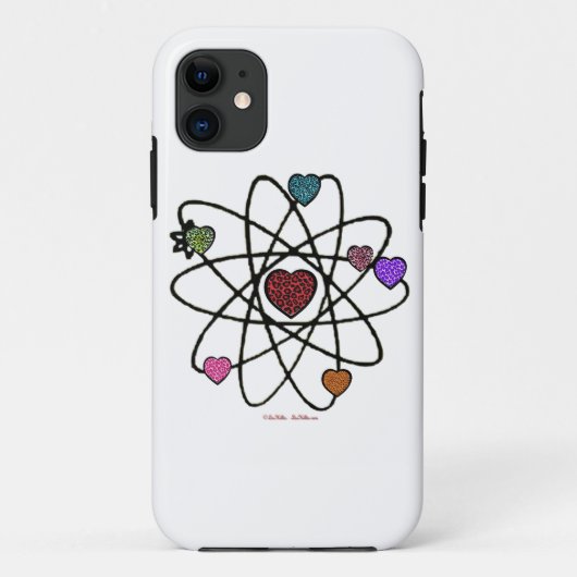 Atomic Valentijn Leopard Print Hearts Case-Mate iPhone Case (Achterkant)