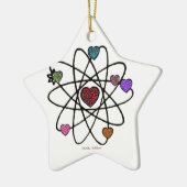 Atomic Valentijn Leopard Print Hearts Keramisch Ornament (Links)