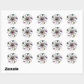 Atomic Valentijn Leopard Print Hearts Ronde Sticker (Vel)
