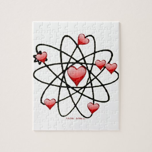 Atomic Valentijn Red Hearts Legpuzzel (Verticaal)