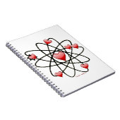 Atomic Valentijn Red Hearts Notitieboek (Rechterzijde)