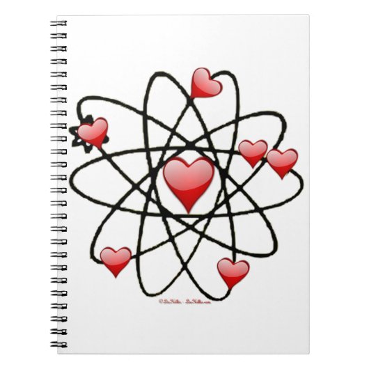 Atomic Valentijn Red Hearts Notitieboek (Voorkant)