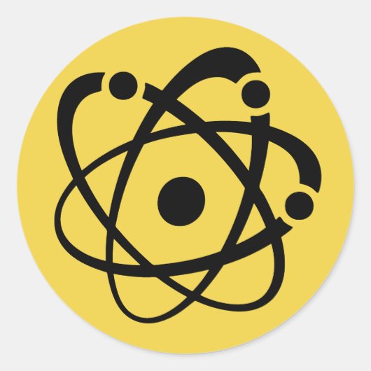 Atomic Wonk Ronde Sticker (Voorkant)