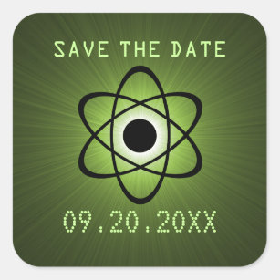 Atomique Enregistrer les stickers Date, Vert
