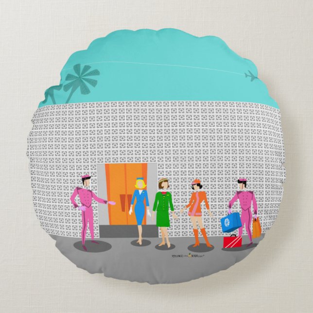 Atomique Palm Springs Stewardess Party Coussin ron (Devant)