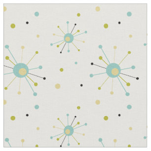 Atomische tijdperk Starbursts Mid Century Modern p Stof