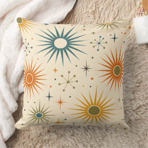 Atomische Zonneburst Mid-Century Modern Worp Kusse Kussen