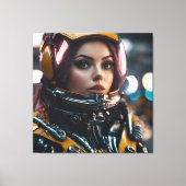 Atompunk Woman Canvas Afdruk (Voorkant)