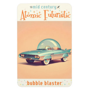 Atoom Futuristische Bubbelblaasauto Magneet