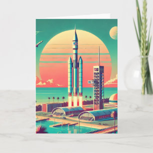 Atoom Futuristische Nieuwe Florida Lanceerplaats Kaart