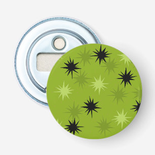 Atoom Groene Magnetische Flesopener Starbursts Button Flesopener