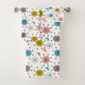 Atoom Retro Starburst Patroon Bad Handdoek (Insitu)