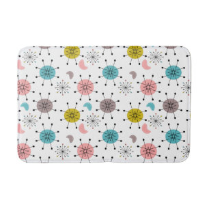 Atoom Retro Starburst Patroon Badmat