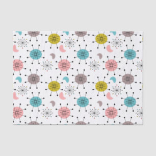 Atoom Retro Starburst Patroon Tissuepapier