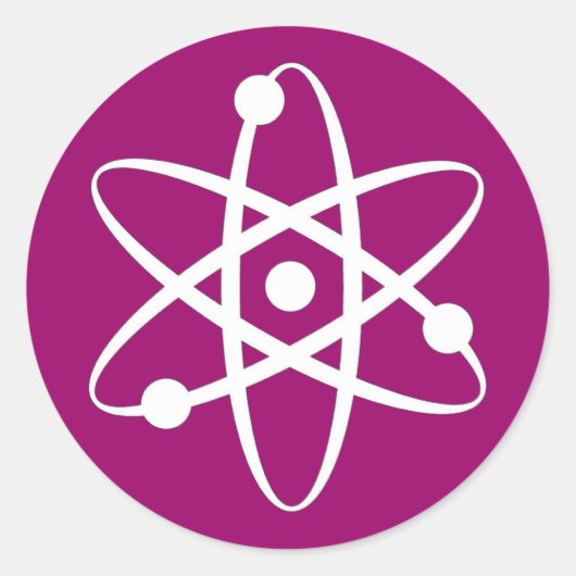 atoom ronde sticker (Voorkant)