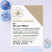 Atoom Symbool, Wetenschap Cursus Reclame Flyer (Enkel)