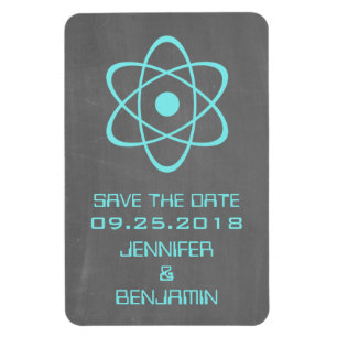 atoomalkboard Save the Date Magnet, Aqua Magneet