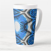 atoomblauw latte mok (Rechterhoek)