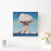 atoombom wandklok vierkante klok (Huis)