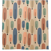 atoombomen Retro Douchegordijn (Voorkant)