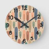 atoombomen Retro Ronde Klok (Voorkant)