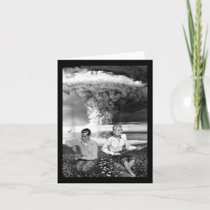 Atoombomwolk Nucleaire Oorlog Retro Vintage Milita Kaart