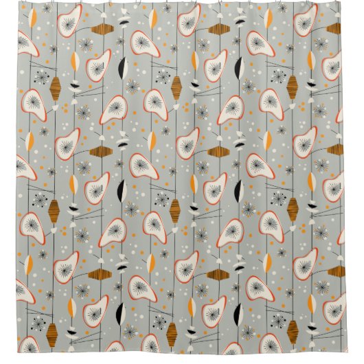 atoomcentrale uit de jaren vijftig van de vorige douchegordijn (Voorkant)