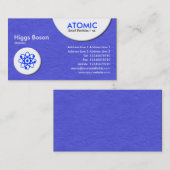 atoomcirkels - Blauw geverfde papiertextuur Visitekaartje (Voorkant / Achterkant)