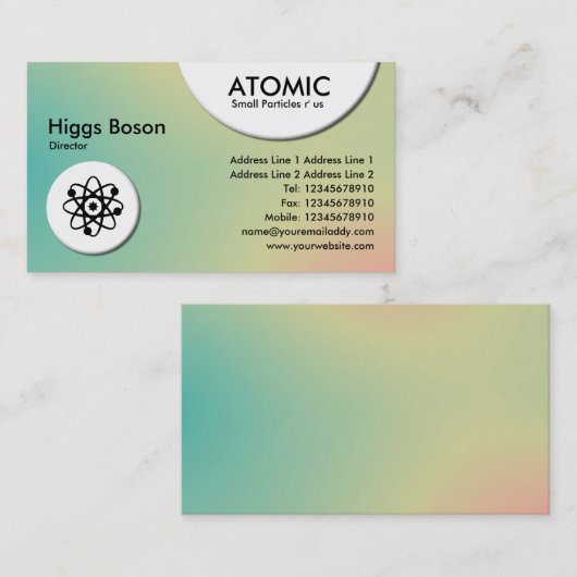 atoomcirkels - Zachte gradiënten Visitekaartje (Voorkant / Achterkant)