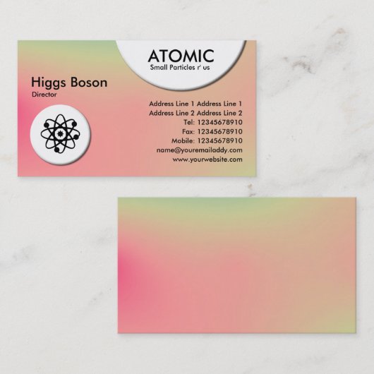 atoomcirkels - Zachte gradiënten Visitekaartje (Voorkant / Achterkant)