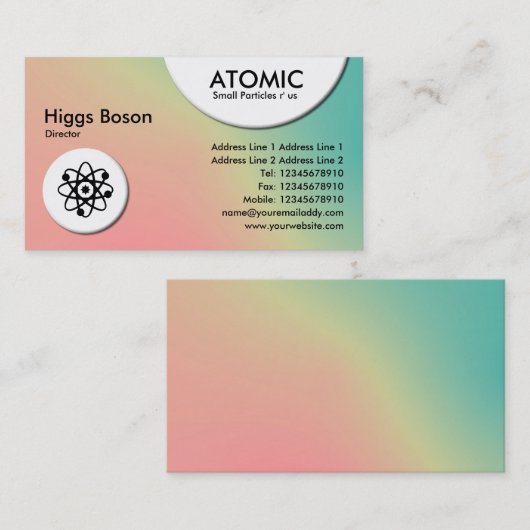 atoomcirkels - Zachte gradiënten Visitekaartje (Voorkant / Achterkant)