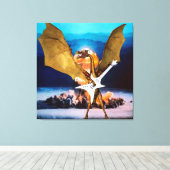 atoomdraak canvas afdruk (Insitu (Houten vloer))