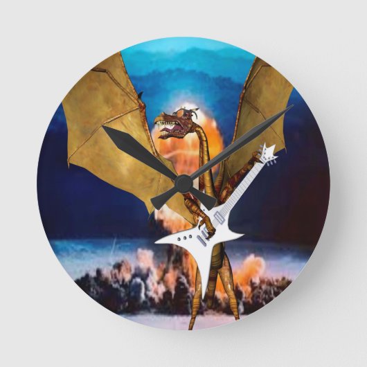 atoomdraak ronde klok (Voorkant)