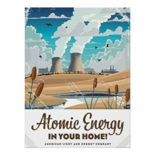 Atoomenergie Commercieel Perfect Poster
