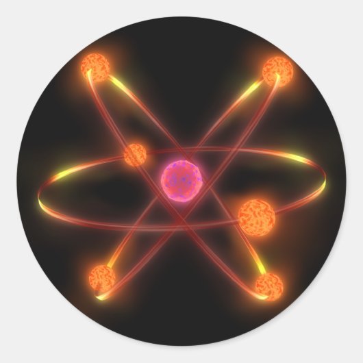 Atoomenergie Ronde Sticker (Voorkant)