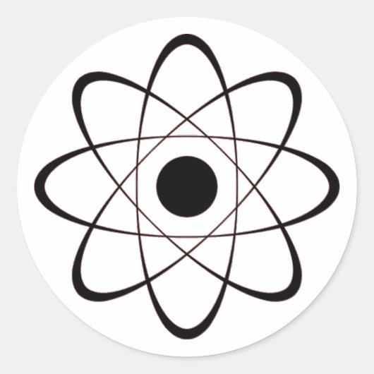 Atoomenergie Ronde Sticker (Voorkant)