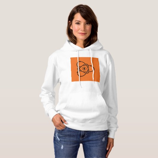Atoomenergie Symbool Wetenschap en Technologie Hoodie (Voorkant volledig)
