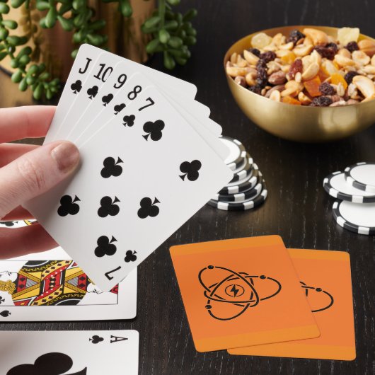 Atoomenergie Symbool Wetenschap en Technologie Pokerkaarten (Insitu)