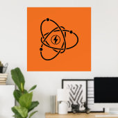 Atoomenergie Symbool Wetenschap en Technologie Poster (Thuiskantoor)