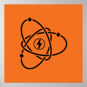 Atoomenergie Symbool Wetenschap en Technologie Poster (Voorkant)