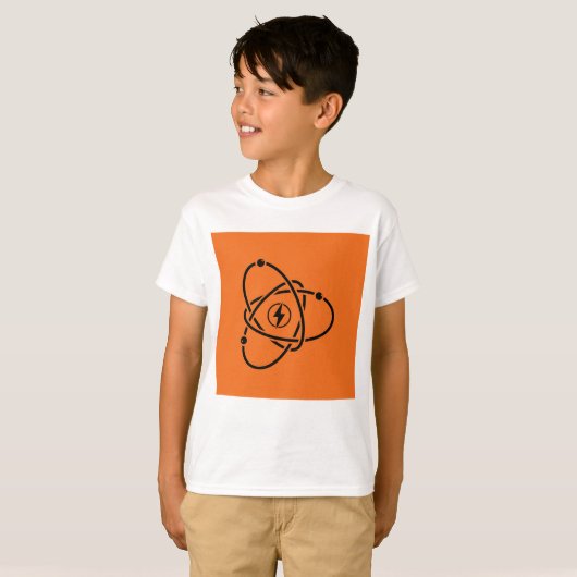 Atoomenergie Symbool Wetenschap en Technologie T-shirt (Voorkant volledig)