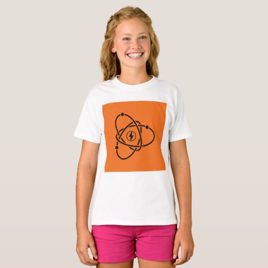 Atoomenergie Symbool Wetenschap en Technologie T-shirt (Voorkant volledig)