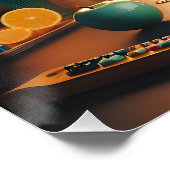 atoomfuturistische printplaat martini perfect poster (Hoek)